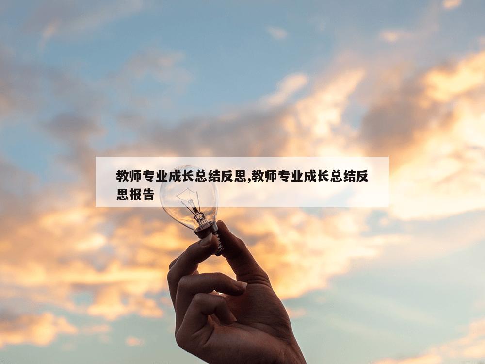 教师专业成长总结反思,教师专业成长总结反思报告